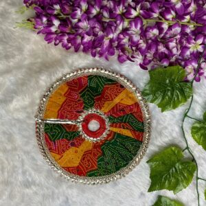 Multicolor Banarasi Fabric Dress for Laddu Gopal