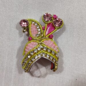 Elegant Pink Handcrafted Pagdi for Laddu Gopal