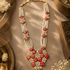 Gulab Kundan Pearl Haar - Vastram by Monika