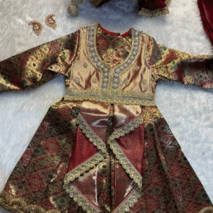 Premium Royal Brocade Ghanshyam Maharaj Vastra | Handcrafted Zari Shringar Dress with Pagdi for Home Temple