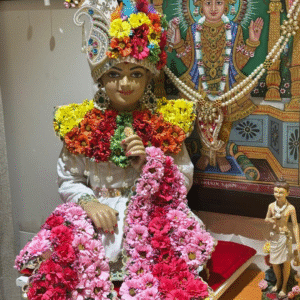 Premium White Floral Ghanshyam Maharaj Vastra | Handcrafted Divine Shringar Dress for Home Temple