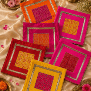 Premium Handcrafted Velvet Pooja Chowki Cloth (Aasan) – Assorted Traditional Designs